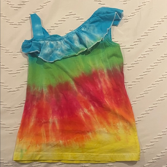 Vibrant Multicolor Ruffle Tank Top - Picture 1 of 1